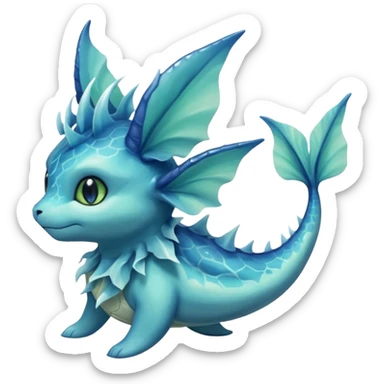 Elfish Unique Torterra-Vaporeon-feline sticker