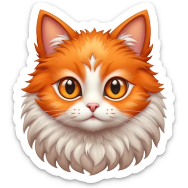 make a hyper realistic cute cat like mythical creature sticker