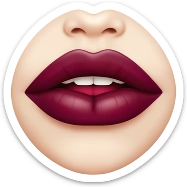 burgundy lips sticker
