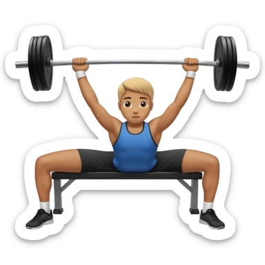 gym press de banca acostado con barra sticker