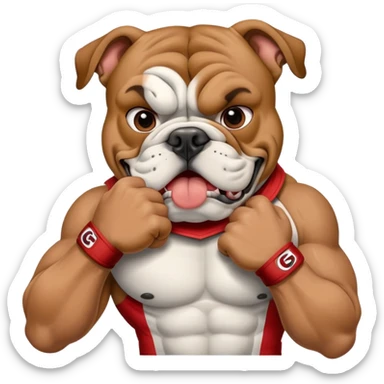 georgia bulldog with hand choking sticker
