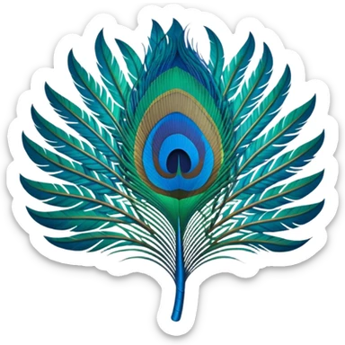 Peacock feather emoji sticker