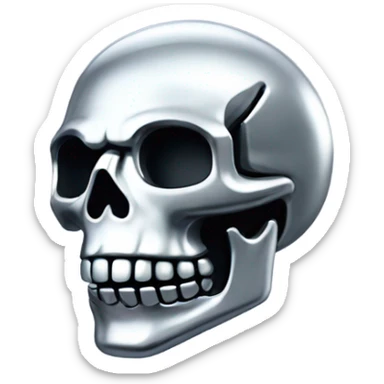 Skeleton made out of chrome sticker