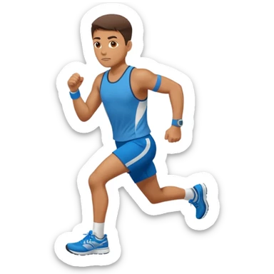 businessman running a marathon sticker