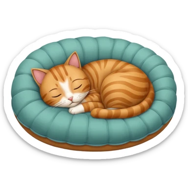 Cat going to bed sticker