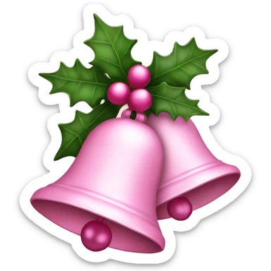 Light pink Christmas bells sticker