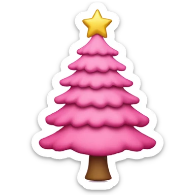Pink Christmas tree  sticker