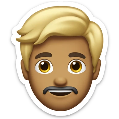 Garçon blond avec les cheveux longs et une barbe de 3 jours sticker