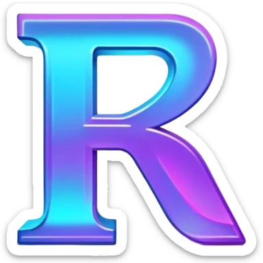 Emoji: The letters ‘R’ and ‘A’ (representing Roxson AI) appear as a glowing holographic projection from a small high-tech device. The design is sleek, futuristic, and minimalistic, with neon blue and purple aesthetics sticker