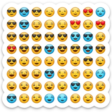 Emotional emoji sticker