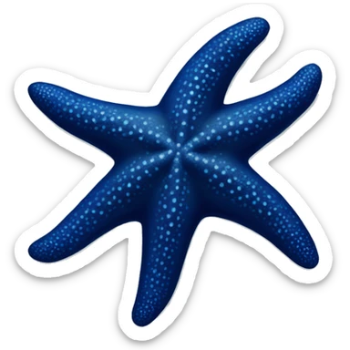 dark Blue starfish no face sticker