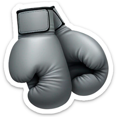 Gray boxing gloves sticker