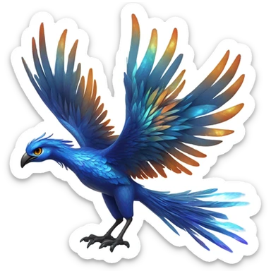 Blue phoenix sticker