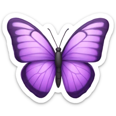 purple butterfly  sticker