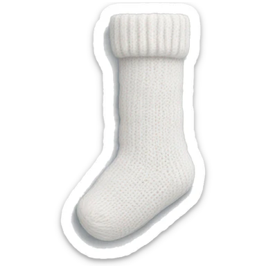 white knitted sock sticker