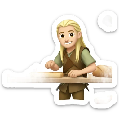 Legolas making bread sticker
