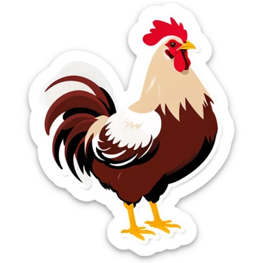Hen with an attitude sticker
