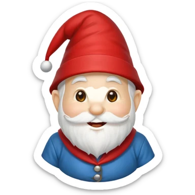 smiley face gnome sticker