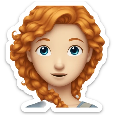 ginger girl with blue eyes hugging brunette girl with brown eyes sticker