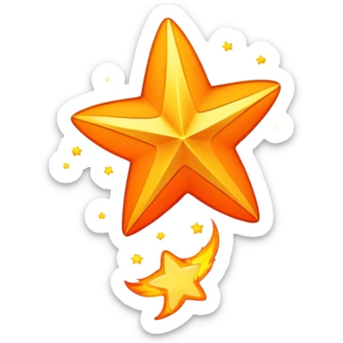 Asteriod emoji make it dalling like a shooting star sticker