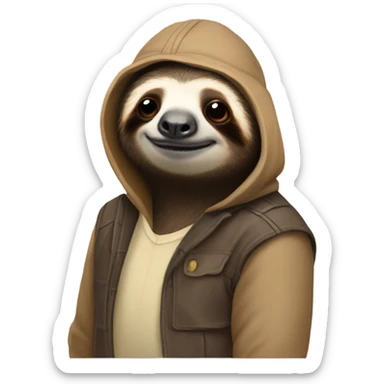 Sloth thinking I love Maddy dressed as Chappell roan sticker