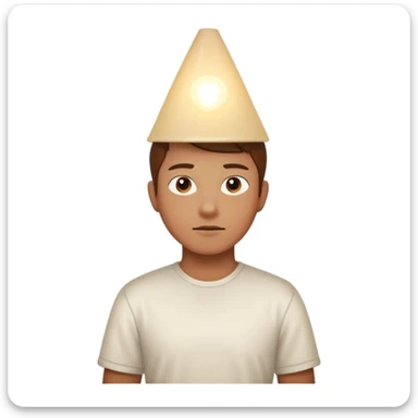 eine Person steht und wird von einer Lampe angestrahlt, sichtbarer Lichtkegel, neutraler Hintergrund sticker