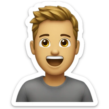 diente celebrando sticker