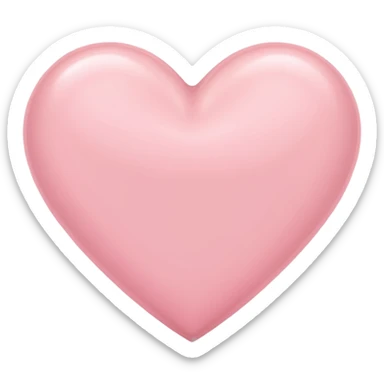 pale pink heart sticker