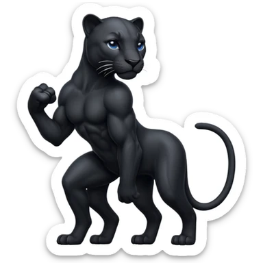 Un animal pantera rigiendo sticker