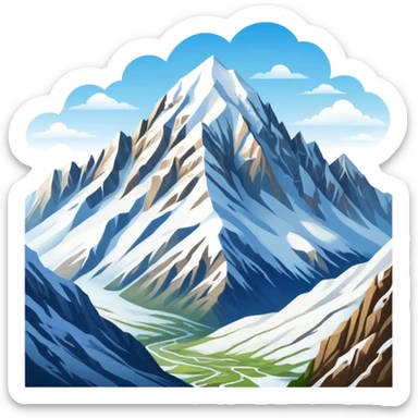 Caucasus mountains representing Dagestan sticker