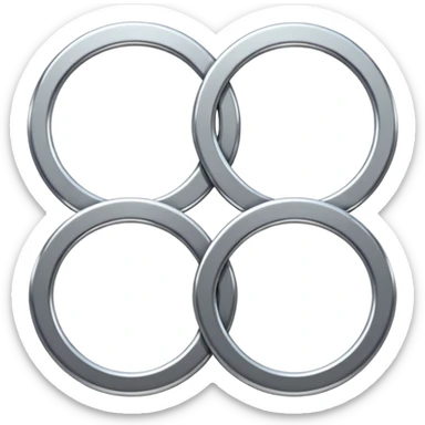 4 circles that looks like audi logo sticker