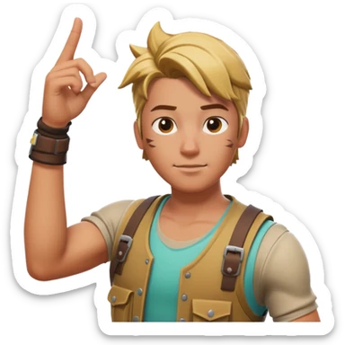 Jonesy from Fortnite throwing it back sticker