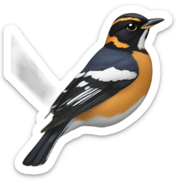 varied thrush magpie sticker