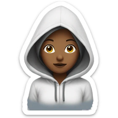 girl with a hoodie  sticker