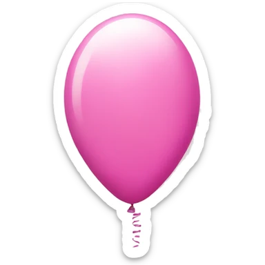 Pink birthday balloon sticker