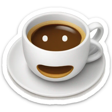 espresso cup with sadface sticker