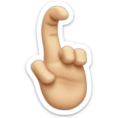 Finger on jaw- mewing sticker