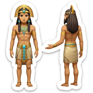 fullbody annunaki enki front and back sticker
