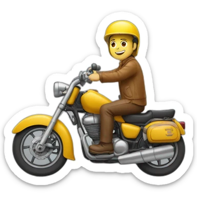 Un castor qui conduit une moto sur les mains sticker