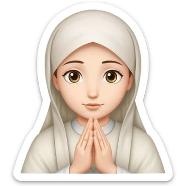 pleasing eyes with prayer hands  sticker