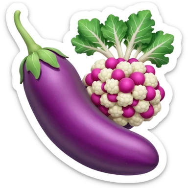 Healthy food  : 3d Icon with color of D0B8FF
 sticker
