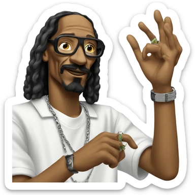 Snoop dogg with joint sticker
