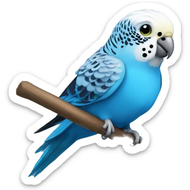 blue budgie parakeet sticker
