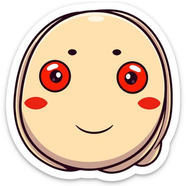 A goofy face with heavy droopy eyelids, red eyes, and a lazy smile - stoned high expression sticker