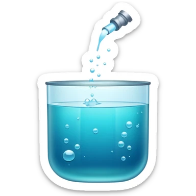 aqua tank, with little bubbles. sticker