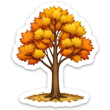 Autumn tree with no leaves sticker