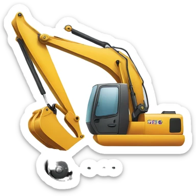 Excavator and work truck  sticker
