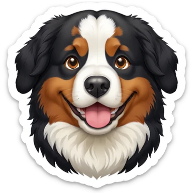 Bernese mountain dog happy sticker