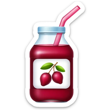 Cranberry bottle juice sticker
