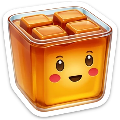 Bean Paste square jelly sticker